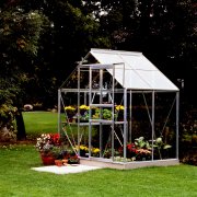 skleník VITAVIA VENUS 2500 číre sklo 3 mm strieborný