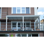 alumínium pergola LANITPLAST WALL 43 fehér + clear PC