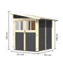 fából készült kerti ház KARIBU WANDLITZ 2 (73072) terragrau LG3073