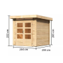fából készült kerti ház KARIBU KANDERN 1 (82984) natur LG3527