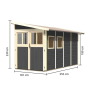 fából készült kerti ház KARIBU WANDLITZ 4 (73074) terragrau LG3092