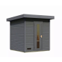 finn szauna KARIBU HYTTI 2 (97707) terragrau LG4145