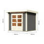 fából készült kerti ház KARIBU KANDERN 2 (9226) terragrau LG3533