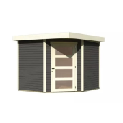 fából készült kerti ház KARIBU SCHWANDORF 5 (73471) terragrau LG3905