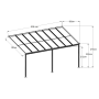 alumínium pergola LANITPLAST WALL 53 fehér + bronz PC LG2131