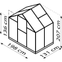üvegház VITAVIA TRITON 2500 PC 6 mm zöld színű LG3649