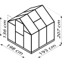 üvegház VITAVIA TRITON 3800 PC 4 mm ezüst színű LG3646