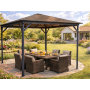 kerti pavilon LANITPLAST 33 antracit + bronz PC LG2454