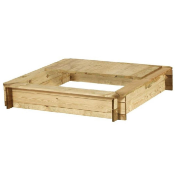 Drevené pieskovisko štvorhranné s krytom