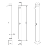 Solárna sprcha UNO 40 l hliníková