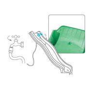 Šmykľavka s prípojkou na vodu červená 2,20m