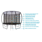 Trampolína Marimex Comfort 305 cm + ochranná sieť + schodíky ZADARMO