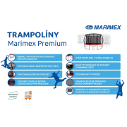 Trampolína Marimex Premium 396 cm + vnútorná ochranná sieť + schodíky ZADARMO
