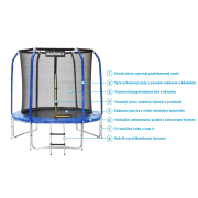 Trampolína Marimex Štandard 244 cm + ochranná sieť + schodíky ZADARMO