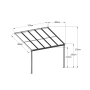 alumínium pergola LANITPLAST WALL 33 fehér + bronz PC LG2121