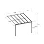 alumínium pergola LANITPLAST WALL 33 antracit + bronz PC LG2120