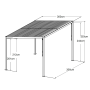 alumínium bioklimatikus pergola LANITPLAST STANDARD 3x3 m LG2299