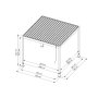 bioklimatikus pergola LANITPLAST ALUGARDEN 3x3 m LG5062